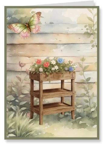 Creatief Art - Card Kit - My Happy Little Garden - 4 Pieces