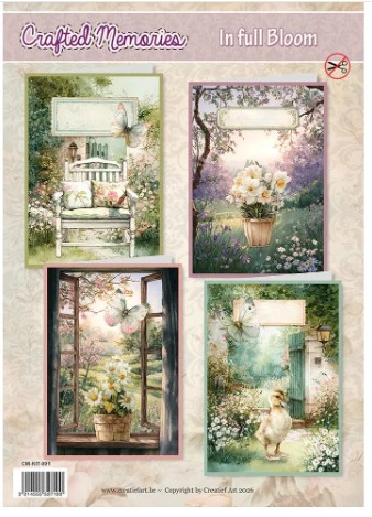 Creatief Art - Card Kit - In Full Bloom - 4 Pieces