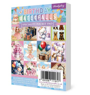 Hunkydory Crafts- Pocket Pad- Birthday Waterfalls Speciality Pocket Pad