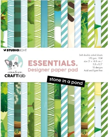 Studio Light CCL Design Paper Pad Stone In A Pond Essentials 24 Sheets