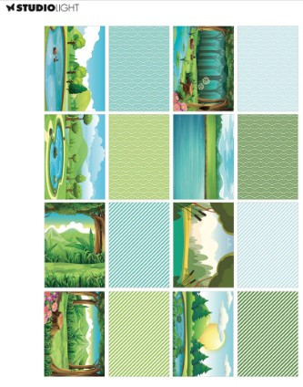 Studio Light CCL Design Paper Pad Stone In A Pond Essentials 24 Sheets