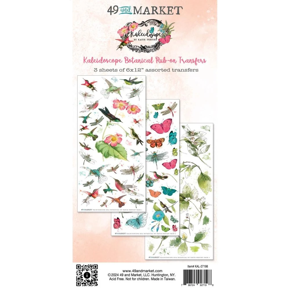 49 and Market by Katie Pertiet- Kaleidoscope Botanical Rub-on Transfer
