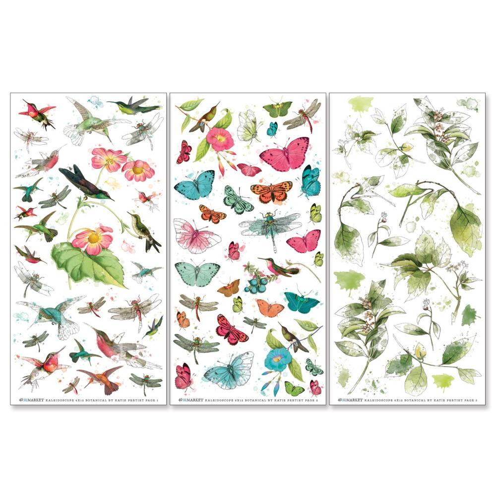 49 and Market by Katie Pertiet- Kaleidoscope Botanical Rub-on Transfer