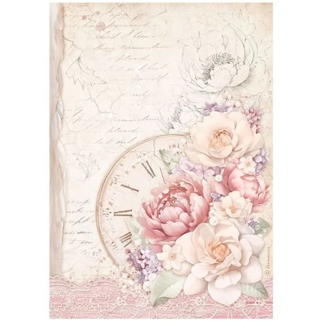 Stamperia A4 Rice Paper Selection- 6 designs, 1 of each - Romance Forever