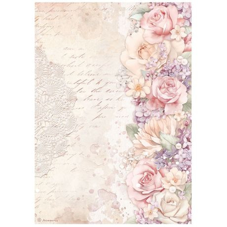 Stamperia A4 Rice Paper Selection- 6 designs, 1 of each - Romance Forever
