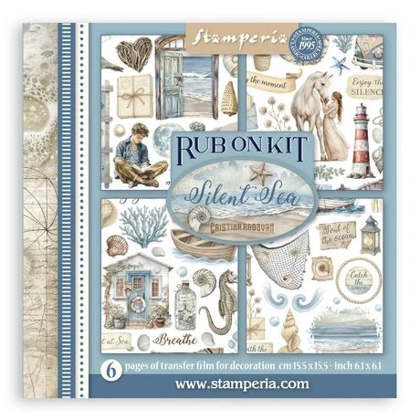 Stamperia Stamperia Silent Sea Rub-On 6.1"x6.1" 6/Pkg