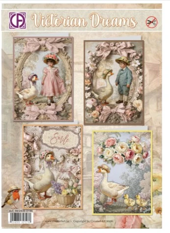 Creatief Art - Card Kit - Victorian Dreams - 4 pieces