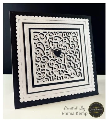 Jamie Rodgers Crafts Swirly Square Tile Die Set