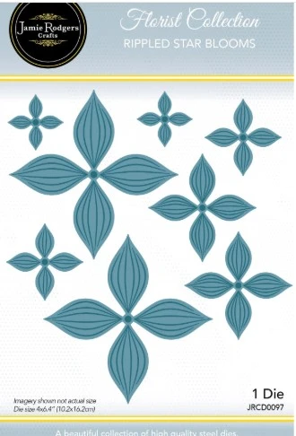 Jamie Rodgers Crafts Rippled Star Blooms Die Set