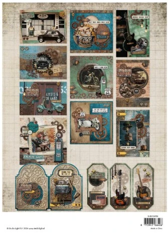 Studio Light Cardmaking Pad Gearhead Workshop Essentials 14 Sheets Men's Cards!