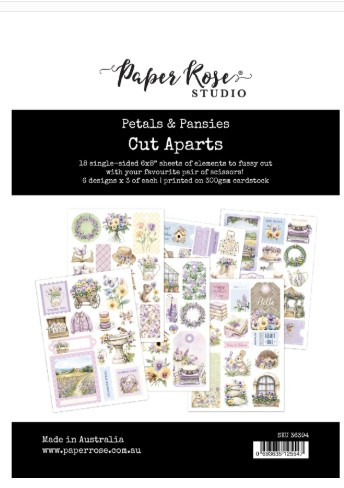 Paper Rose Petals & Pansies 6 x 8" Embossed Die Cuts 36391