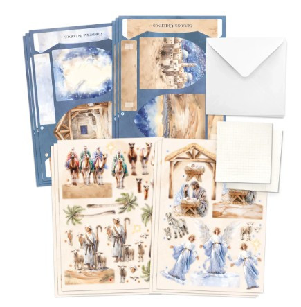 Katy Sue Nativity Scenes Pop Up Card Making Kit -- 12 Die Cut Cards