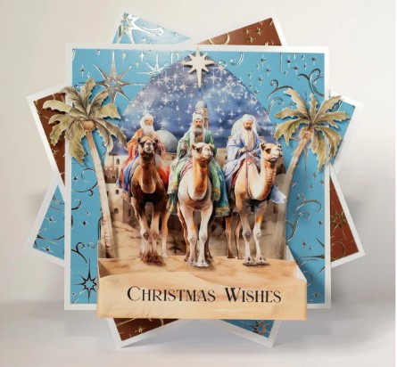 Katy Sue Nativity Scenes Pop Up Card Making Kit -- 12 Die Cut Cards