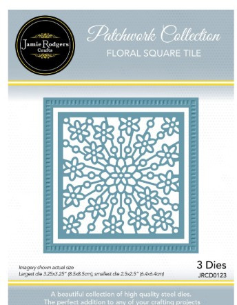 Jamie Rodgers Crafts Floral Square Tile Die Set