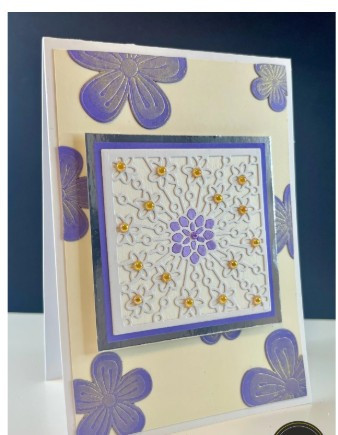 Jamie Rodgers Crafts Floral Square Tile Die Set