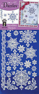 HOTP Dazzles Snowflake Stickers Blue Mirror Silver 2416 Dazzles HOTP