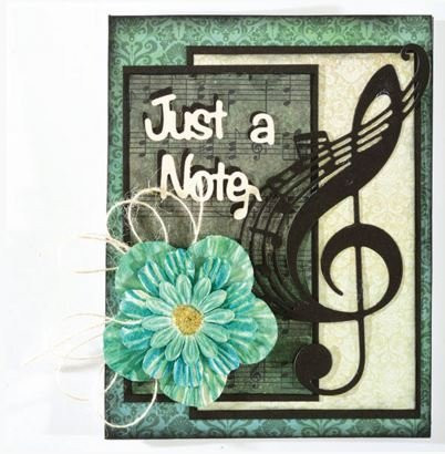 HOTP Paper Artist Just A Note Cutting Dies HOTP5347 Set of Two