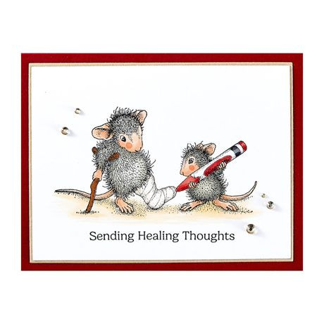 Spellbinders House Mouse Cling Rubber Stamp - Healing Thoughts