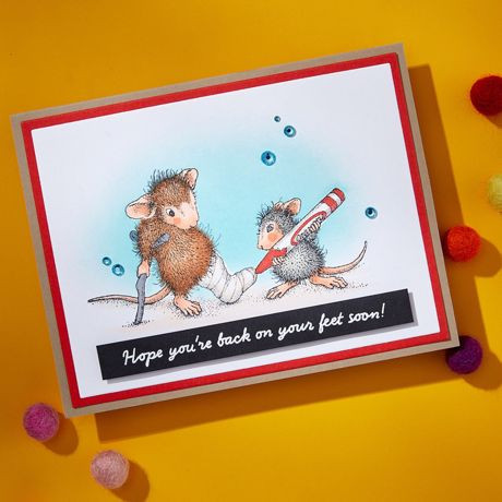 Spellbinders House Mouse Cling Rubber Stamp - Healing Thoughts