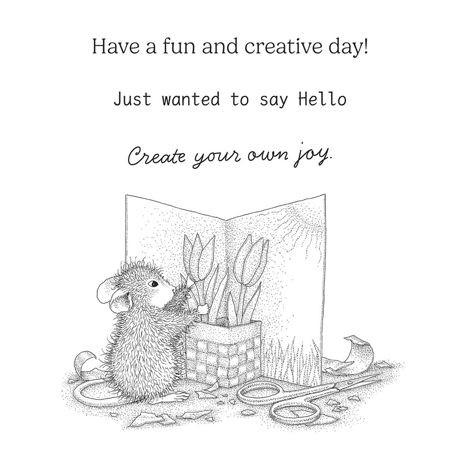 Spellbinders House Mouse Cling Rubber Stamp - Creative Day