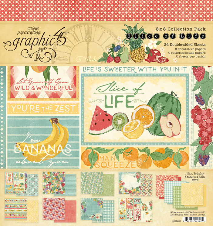Graphic 45 Slice of Life 8×8 Collection Pack