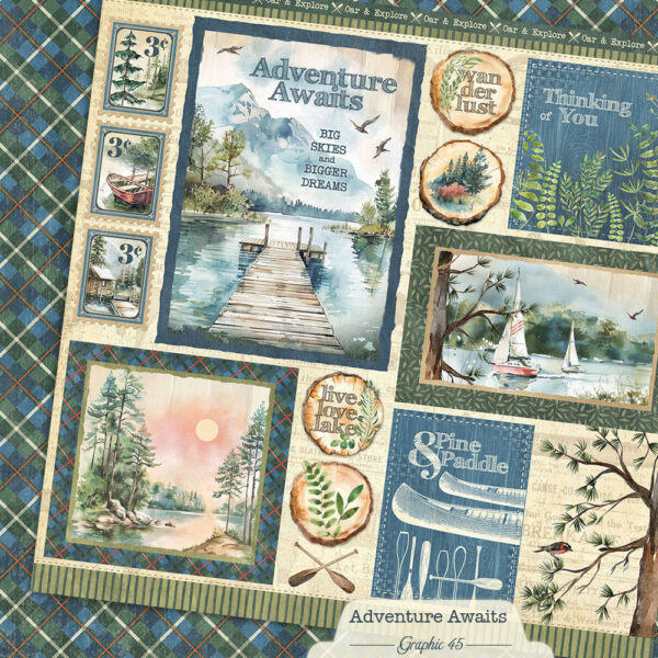 Graphic 45 Adventure Awaits 12×12 Collection Pack