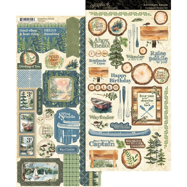 Graphic 45 Adventure AwaitsAdventure Awaits Sticker Set