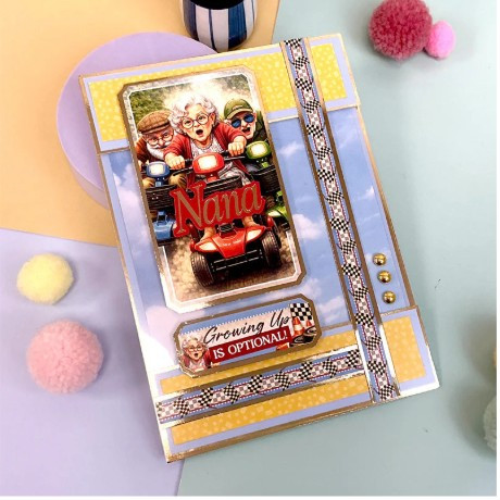 Hunkydory Crafts Golden Oldies - Senior Moments Topper Sheet - Growing Up is Optional!