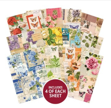 Hunkydory Crafts Essential Selection Paper Pad - Botanical Collage