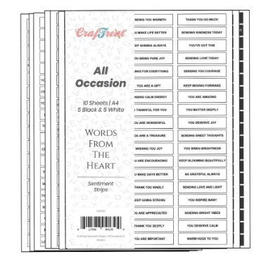 CrafTreat Sentiment Sheets - All Occasions 10 designs