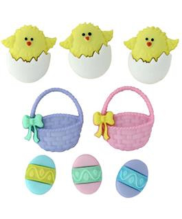 Dress it Up - Button Embelishments - Easter Collection- Easter Basket