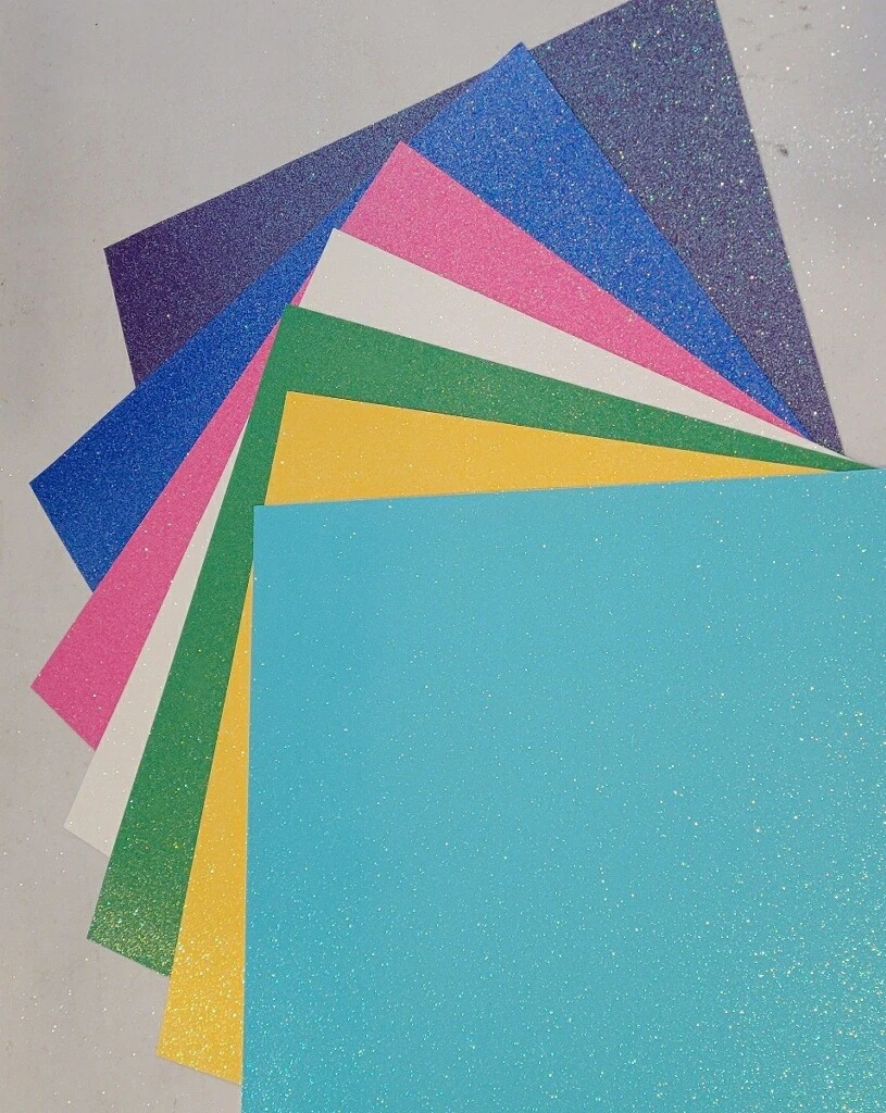 Doodlebug Sugar Coated Papers - Glitter Papers with an Iridescent Sheen! - BRIGHTS