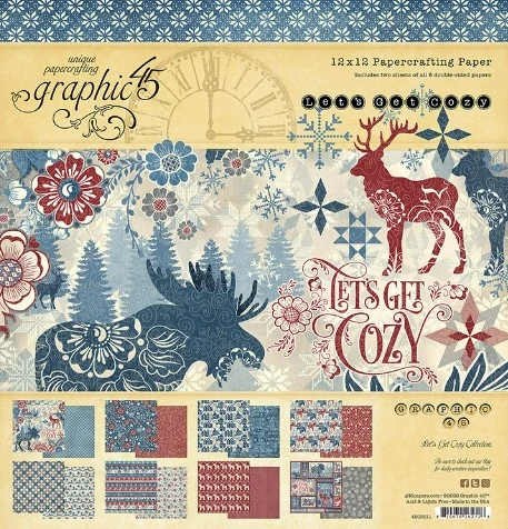 Graphic 45 4502511 Let's Get Cozy 12 x 12 Papercrafting Papers