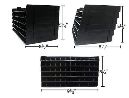 Ultimate Pen Marker Stands BLACK 6-Trays Spectrum Noir Storage -- Interlockable Holds 72 markers Expandable!