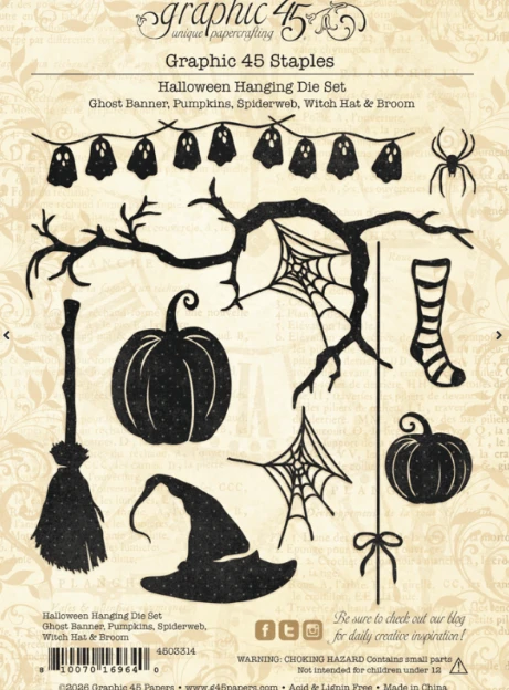 Graphic 45 Halloween Hanging Die set