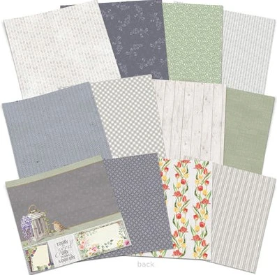 Ciao Bella 12"x 12" Paper Pad- 12 Double-sided papers- Sparrow Hill
