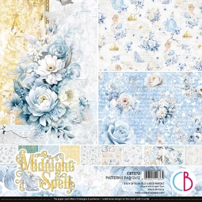 Ciao Bella 12"x 12" Paper Pad- 8 Double-sided papers- Midnight Spell