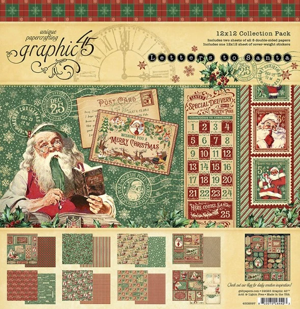 Graphic 45 12X12 Collection Pack- Letters to Santa