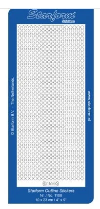 Starform 1168 HR Holographic Red Geometric Shapes Border Sticker