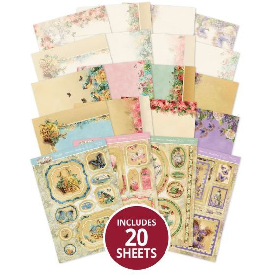 HunkyDory Crafts Deluxe Craft Pad- Garden Party