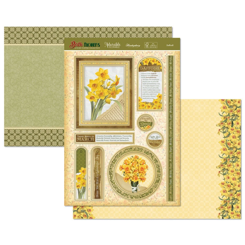 Hunkydory Birth Flowers Luxury Collection with 12 Topper Sets Card Kits