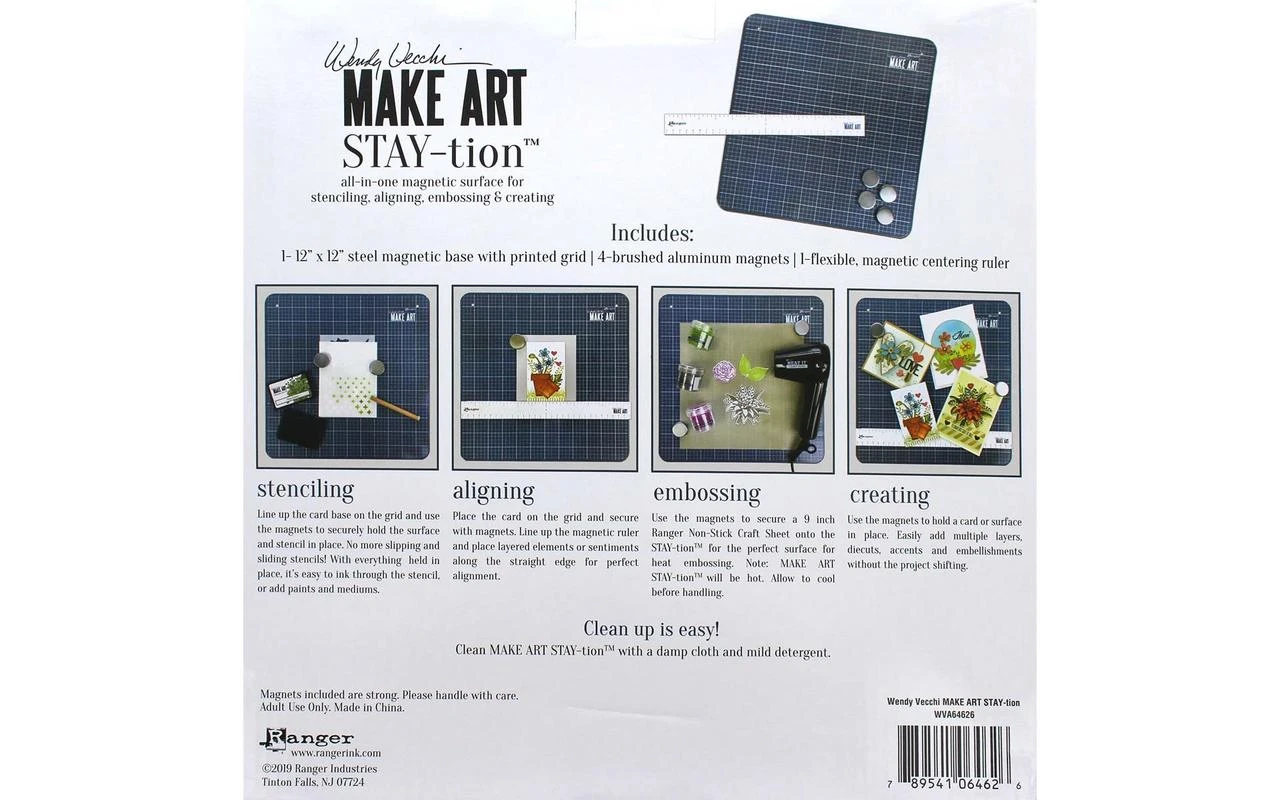 Wendy Vecchi Make Art Stay-tion 12x12 Magnetic Crafting Surface & Magnets