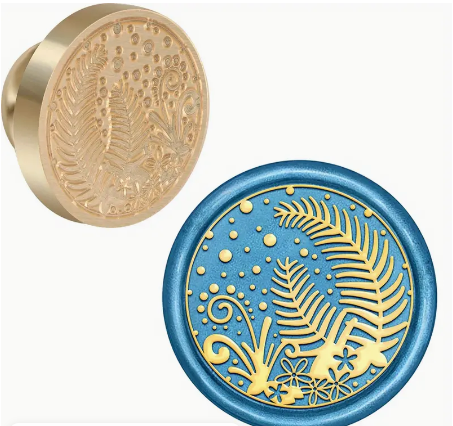 Sealing Wax Seal Stamp -Brass Fern Leaves