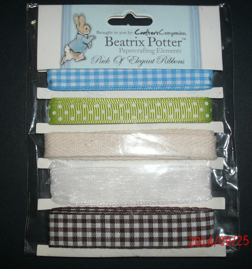 BEATRIX POTTER MALE Ribbon Pack 1Meter Ea of 5 Quality Ribbons