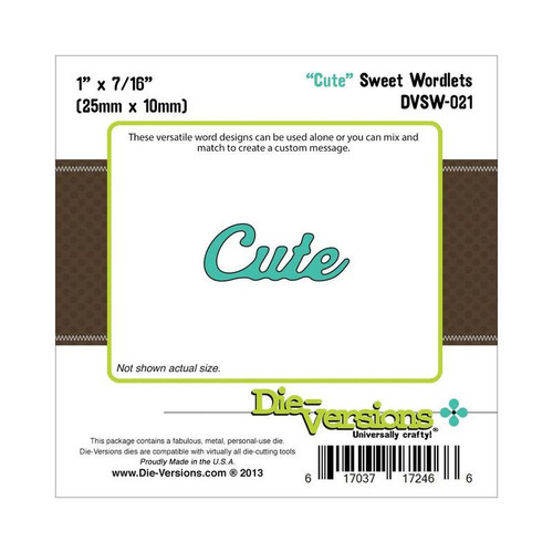 Die-Versions DVSW-021 CUTE Sweet Wordlets Cutting Die