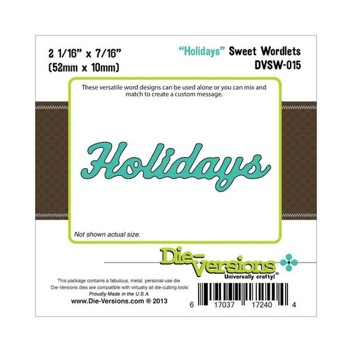 Die-Versions DVSW-015 HOLIDAYS Sweet Wordlets Cutting Die