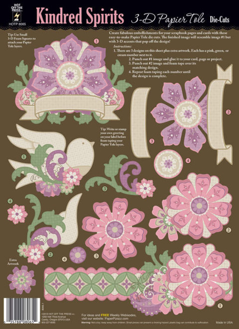 HOTP 3-D 8065 KINDRED SPIRITS Papier Tole Paper