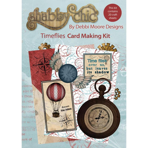 Shabby Chic TIMEFLIES Card Making Kit by Debbi Moore Designs 24 Craft Sheets with CD Rom! STEAMPUNK Style
