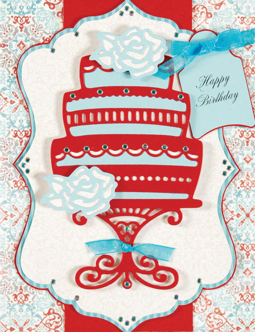 Paper Artist 5322 Cake Candle and Flower Cutting Dies by Hot Off the Press Works in Most Popular Tabletop Die Cutting Machines