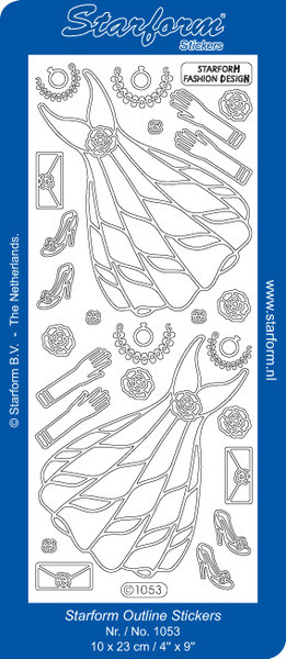 STARFORM WHITE DRESS 1053 Peel Stickers OUTLINE